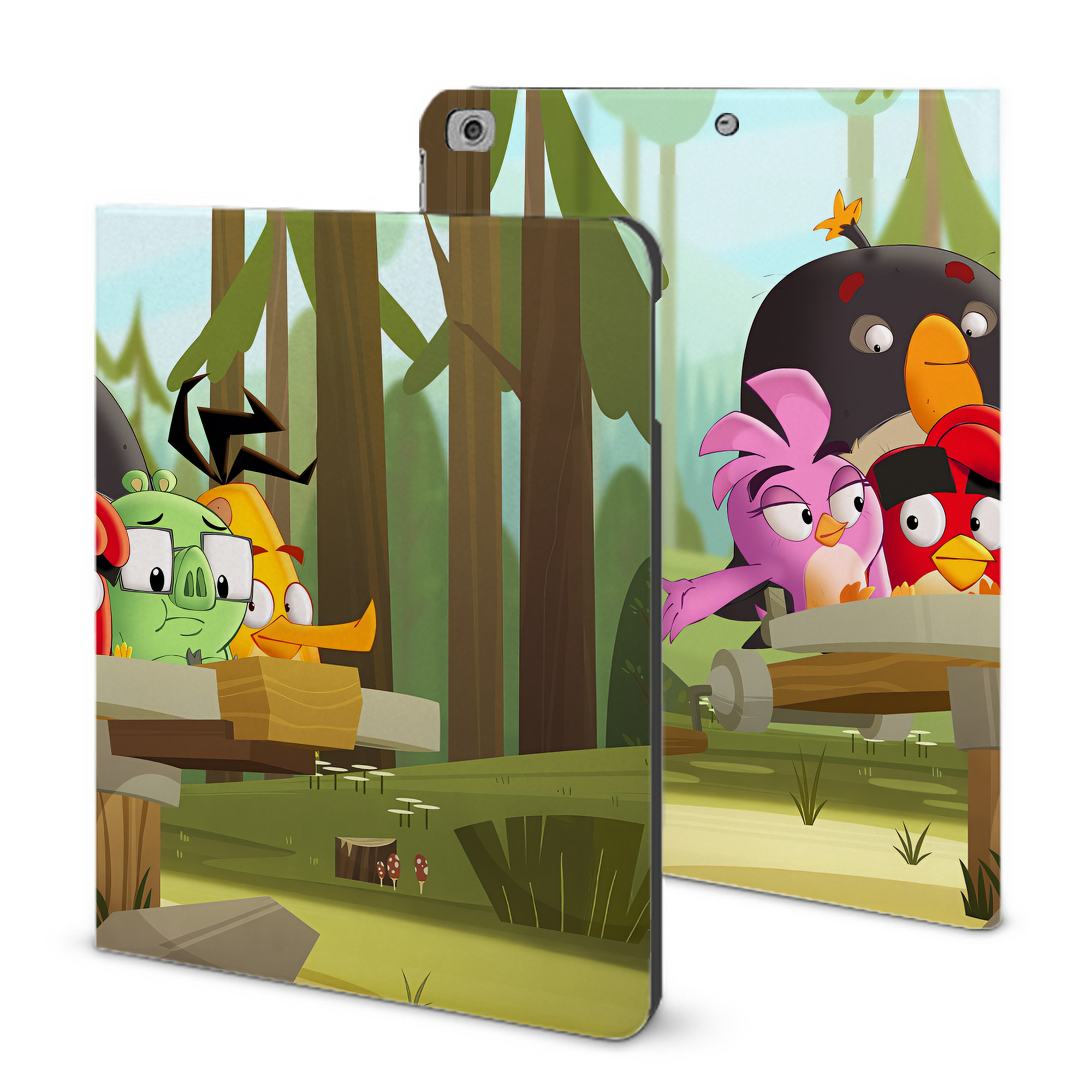 （画像用） Angry Birds アングリーバード IPad ケース ブック型 PUレザー TPU 耐衝撃 軽量 薄型 ペン収納なし 全面保護 IPad 各モデル対応